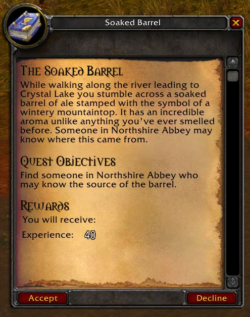 The Soaked Barrel Quest Start