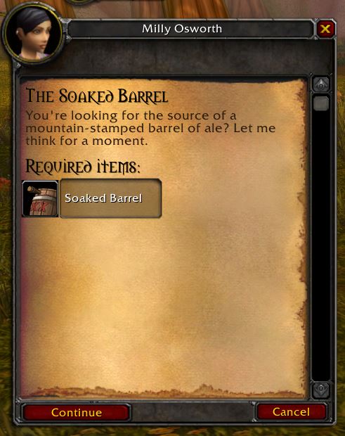 The Soaked Barrel Quest Turn In